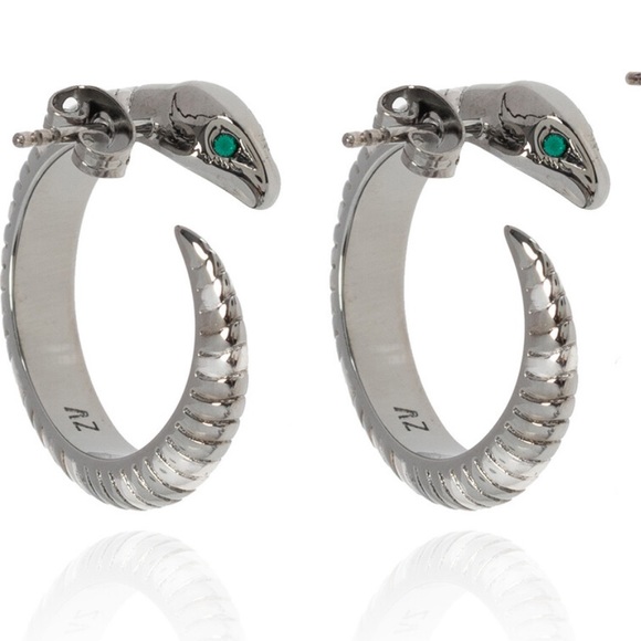 Zadig Voltaire Snake Hoop Earring - Picture 2 of 4